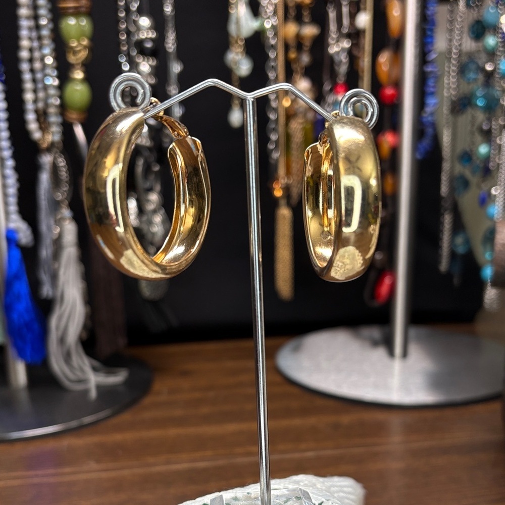 Lustrous Gold Hoop Earrings